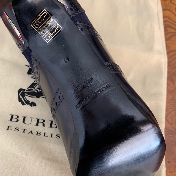Burberry English Brunswick 110 Peep Toe Ankle Boot - Picture 6 of 16